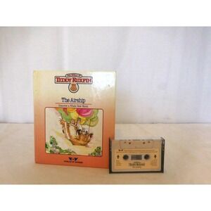 Teddy Ruxpin  The Airship Book n Cassette Tape 1980s Worlds of Wonder Vintage